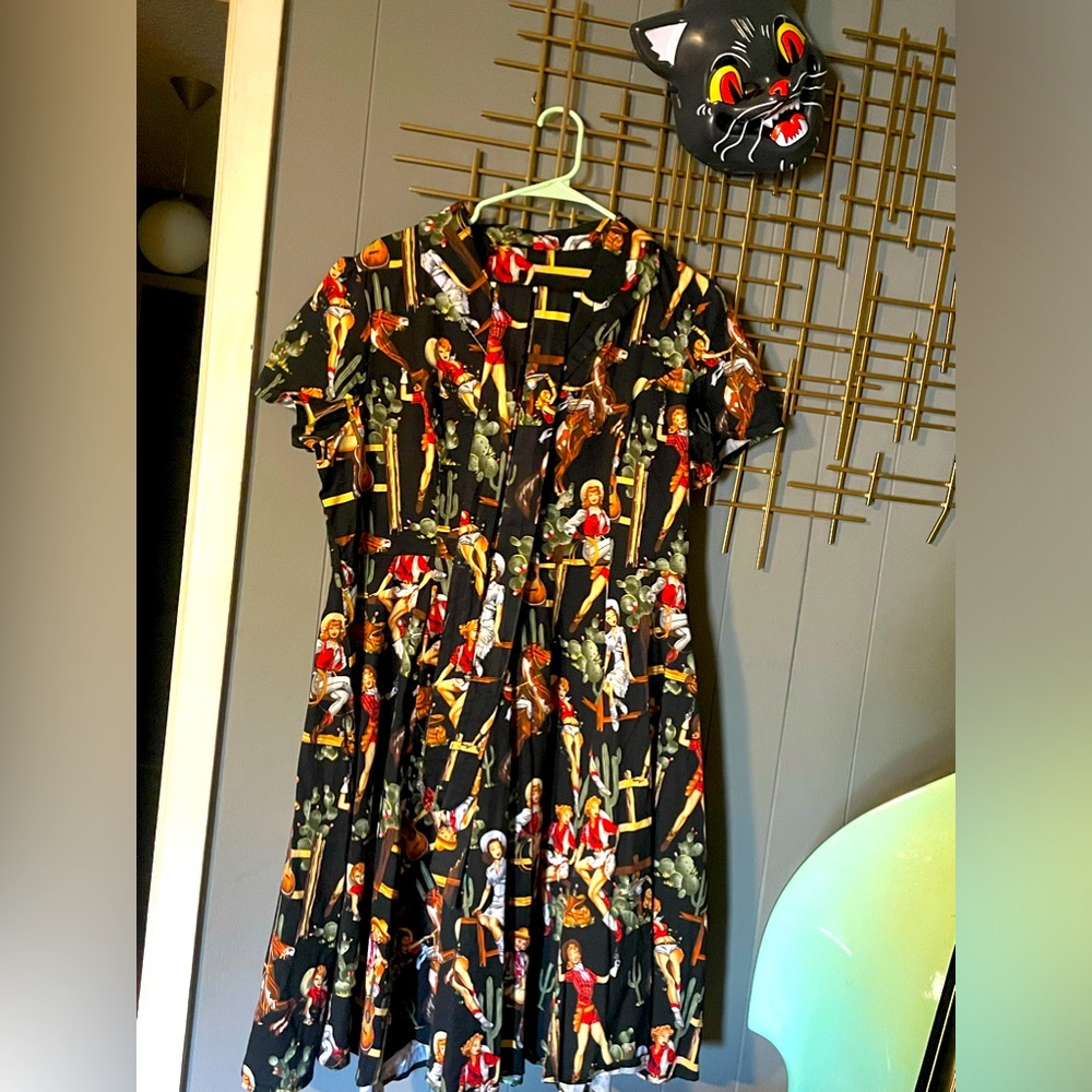 Retro pinup cowgirl dress